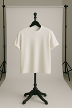 Carte Blanche Ode Ona  GATHER white crisp cotton tshirt